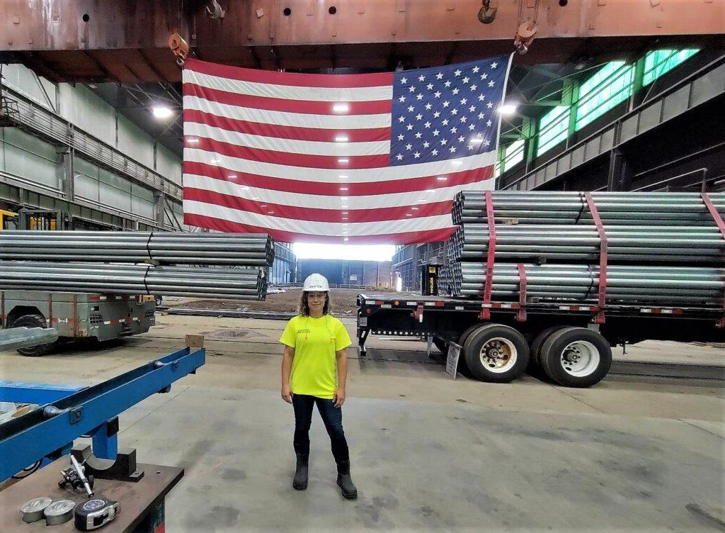 Michelle Barszcz, Line Lead Operator at BCI Steel, Leetsdale, Pennsylvania. Photo: BCI Steel.